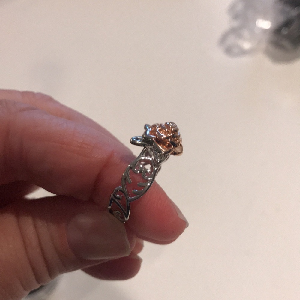 STAINLESS STEEL ROSE RING - Picture 4 of 4